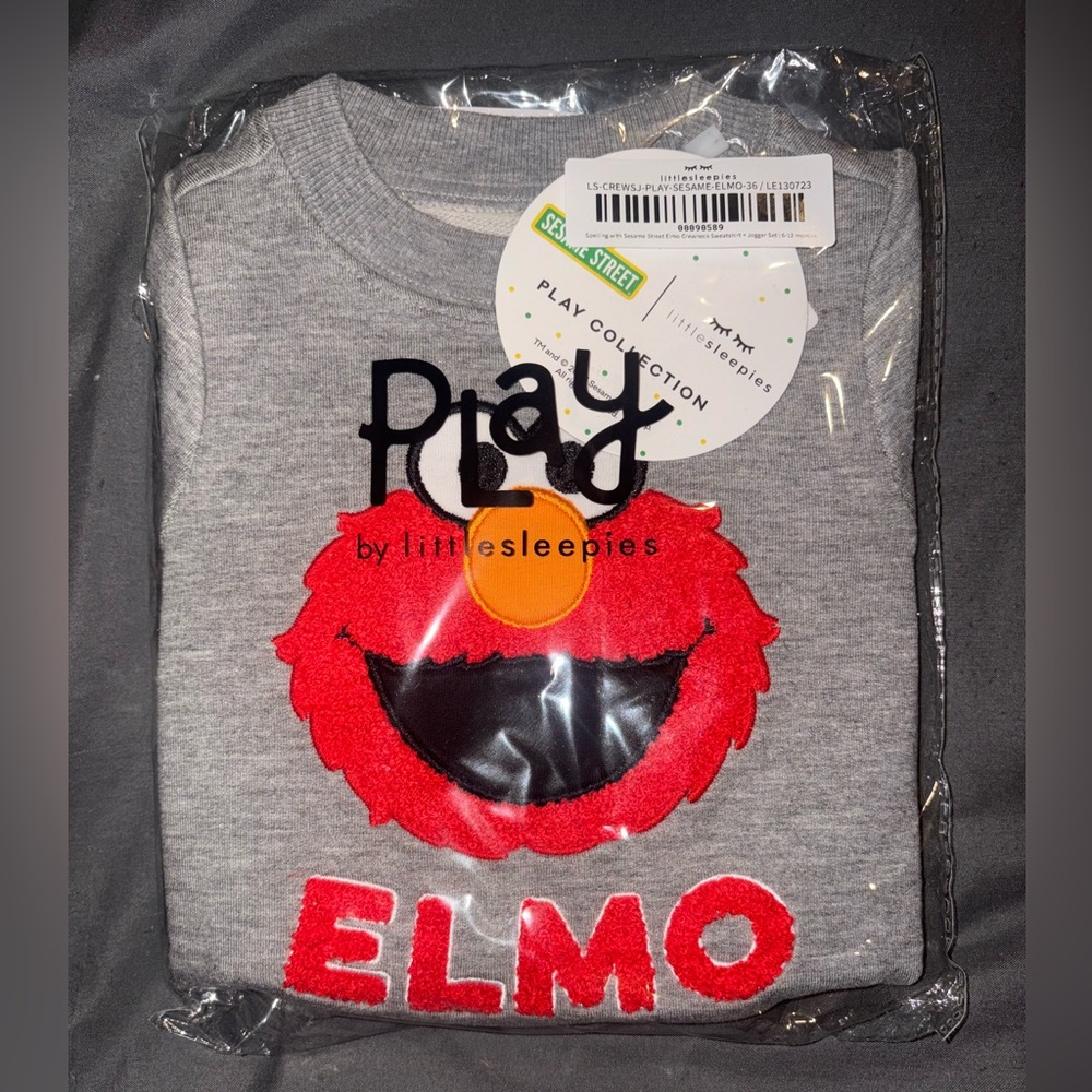 Little Sleepies Elmo Crewneck Set